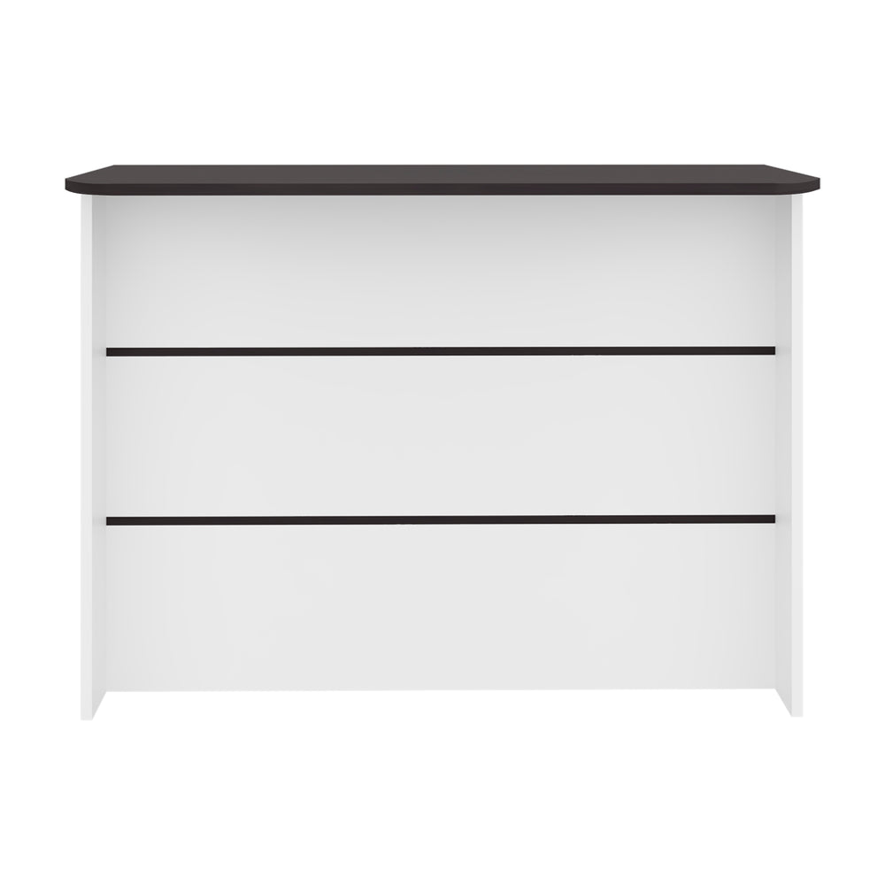English Elm Fendi Multicolor Kitchen Island with Spacious 47.2" Workstation, Open Shelves & Cabinets for Small Spaces B070S00391