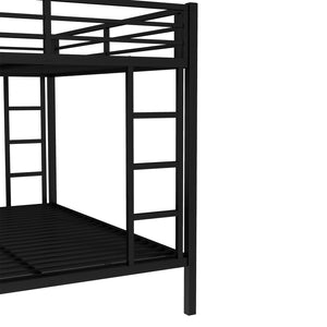 English Elm Queen Metal Bunk Bed With Twin Trundle - Stylish Space-Saving Solution For Shared Bedrooms Or Guests W1580S00131-GIGA