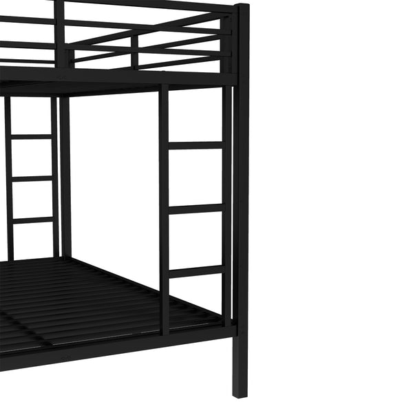 English Elm Queen Metal Bunk Bed With Twin Trundle - Stylish Space-Saving Solution For Shared Bedrooms Or Guests W1580S00131-GIGA
