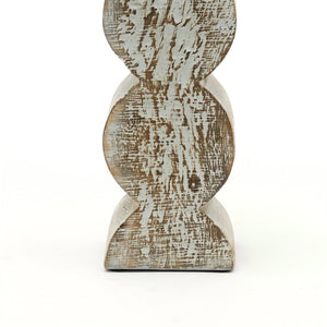 English Elm Decorative Wooden Centerpiece Candle Holder - Elegant 3X9" Stand For Warmth & Timeless Style B346P336862