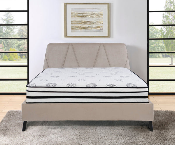 English Elm 12-inch Vela Promo Hybrid Queen Mattress with Breathable Quilted Cover, Green Tea Freshness, Plush Support White 16.5 L x 16.5 W x 80 H B011P213355