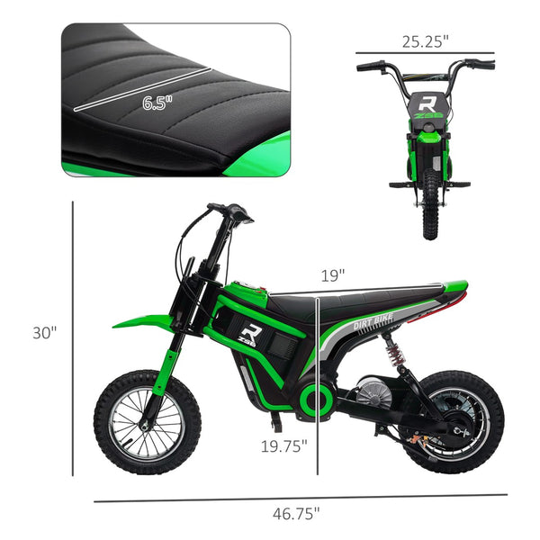 English Elm Aosom 12v Electric Kids Ride on Utv with Remote Control Suspension and Music System Green W2225P229307