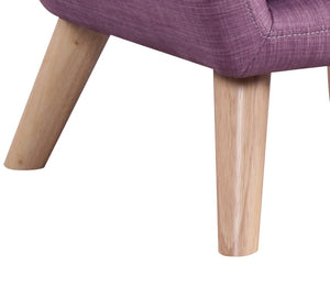 English Elm Fenix Kids Linen Chair with Button-Tufted Back and Solid Wood Legs — Cozy, Durable Seating for Kids Pink B061P236756