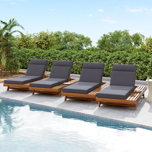 English Elm Christopher Knight Home® - Lounge Chaise Set With Adjustable Headrest, Weather-Resistant Cushions For Stylish Outdoor Comfort N770P253442T_N770P285267G