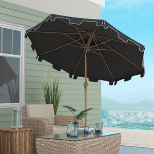 English Elm Outsunny 9' Patio Umbrella With Tilt Crank, Double-Top Vented Canopy For Ultimate Outdoor Comfort W2225P217593-GIGA