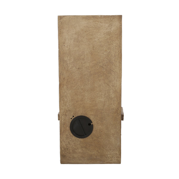 English Elm Christopher Knight Home® - 35.25" Hand Crafted Weather-Resistant Floor Fountain with Underwater Lights, Wall Tower Accent, Brown 71774.00LBRN