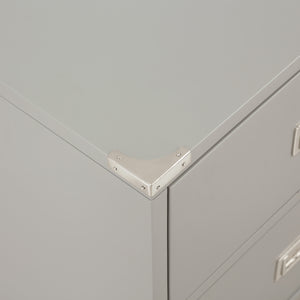 OSP Home Furnishings Wellington 2 Drawer File Cabinet Grey