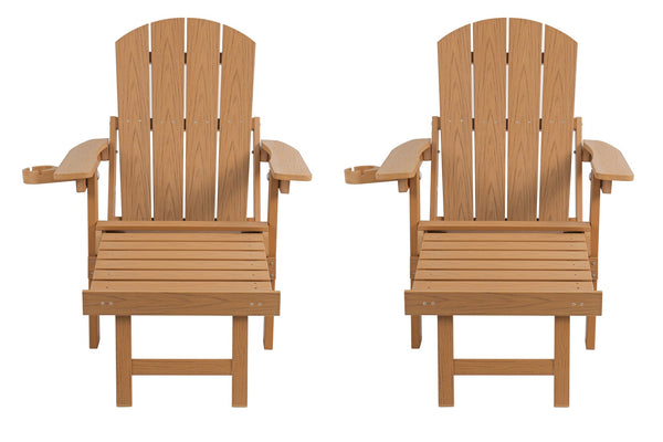 English Elm 2-Piece All-Season Outdoor Lounge Chairs For Patios – Stylish, Weather-Resistant Comfort & Storage W2085P363079