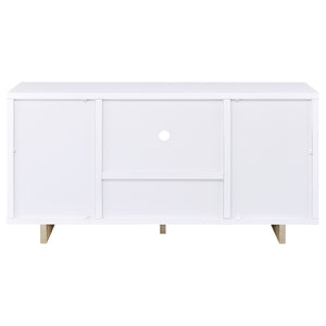 English Elm Yesler Two-tone Media Credenza with Open Shelf and Concealed Cabinet Storage B062P441083