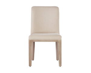 Sunpan Elisa Dining Chair - Timeless Mid-Century Design with Solid Wood Legs and Elegant Fabric Choices Light Oak / Mainz Cream