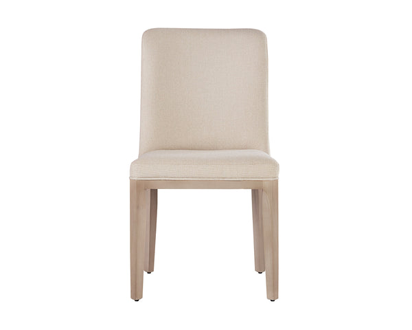 Sunpan Elisa Dining Chair - Timeless Mid-Century Design with Solid Wood Legs and Elegant Fabric Choices Light Oak / Mainz Cream