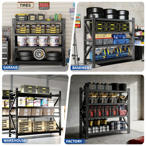 English Elm 5000 Lbs Industrial Garage Shelving Unit Welded Steel 4 Shelf Adjustable Heavy Rack T2398P480398
