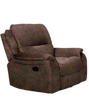 English Elm Transitional Multi-Function Glider Recliner with Channel Back, Cup Holders, Hidden Storage, Upholstered Comfort Dark Brown 43 L x 34 W x 30 H B2741P385036