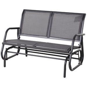 English Elm Outsunny 2-Person Outdoor Glider Bench - Comfortable Loveseat With Durable Steel Frame For Patios W2225P200885-GIGA