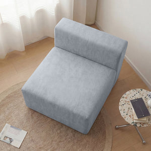 English Elm Cube Velvet Lounge Chair Dense Foam Compact Seat for Bedroom or Studio Apartment W3670P355744