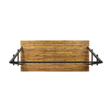 Christopher Knight Home® - Noble House - Huckleberry Outdoor Acacia Wood 88.5" Dining Table with Iron Plant Hanger