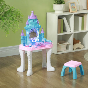 English Elm Qaba Kids Castle Vanity Set With Mirror, Lights, Music & 18 Accessories For Creative Play Ages 3-6 W2225P249751-GIGA