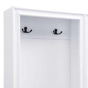 English Elm On-Trend Elegant Hall Tree Set Of 2 - 3-In-1 Entryway Coat Rack With Bench, Drawers & Hooks, White N721P249242K-GIGA