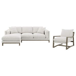 English Elm O'brien Boucle Accent Chair with Ash Wood Frame for Modern Living Rooms B062P441321