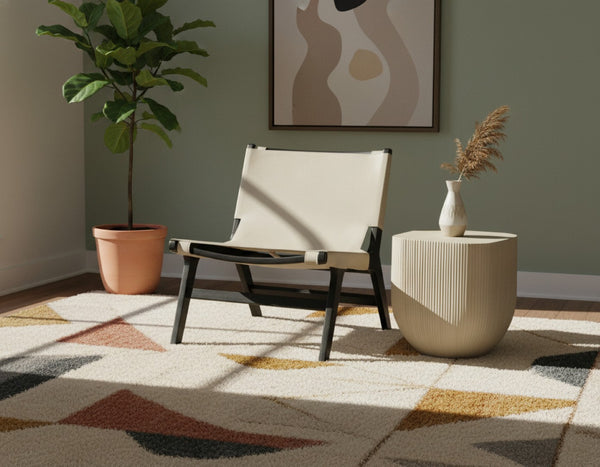 Meridian Furniture Rawlins Sling Accent Chair Vegan Leather Seat Ash Wood Frame Mid-century Modern Lounge Beige Style B 33005Beige-C