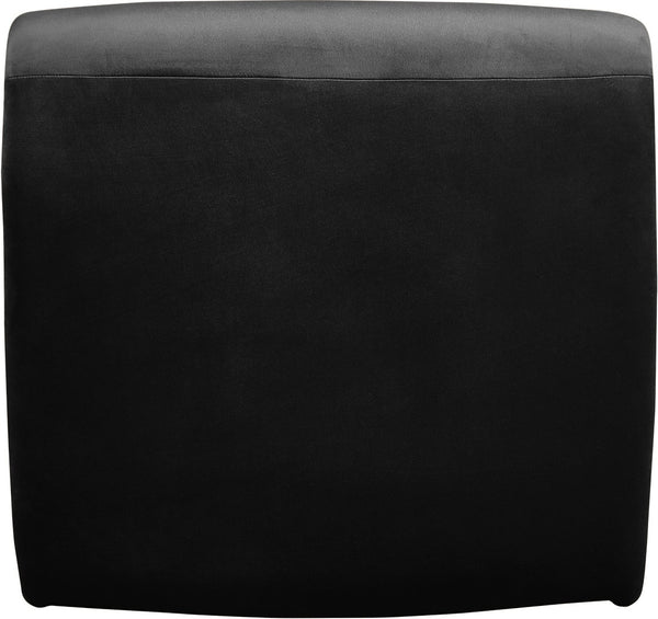 Meridian Furniture Nouveau Sculptural Velvet Accent Chair with Organic Curved Form for Modern Living Rooms Black 33022Black
