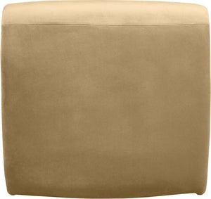 Meridian Furniture Nouveau Sculptural Velvet Accent Chair with Organic Curved Form for Modern Living Rooms Camel 33022Camel