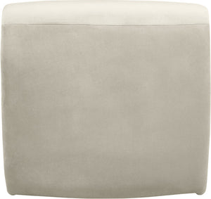 Meridian Furniture Nouveau Sculptural Velvet Accent Chair with Organic Curved Form for Modern Living Rooms Cream 33022Cream