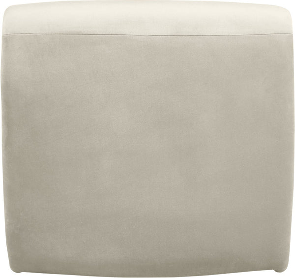 Meridian Furniture Nouveau Sculptural Velvet Accent Chair with Organic Curved Form for Modern Living Rooms Cream 33022Cream