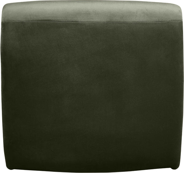 Meridian Furniture Nouveau Sculptural Velvet Accent Chair with Organic Curved Form for Modern Living Rooms Green 33022Green