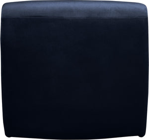 Meridian Furniture Nouveau Sculptural Velvet Accent Chair with Organic Curved Form for Modern Living Rooms Navy 33022Navy