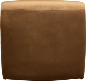 Meridian Furniture Nouveau Sculptural Velvet Accent Chair with Organic Curved Form for Modern Living Rooms Saddle 33022Saddle