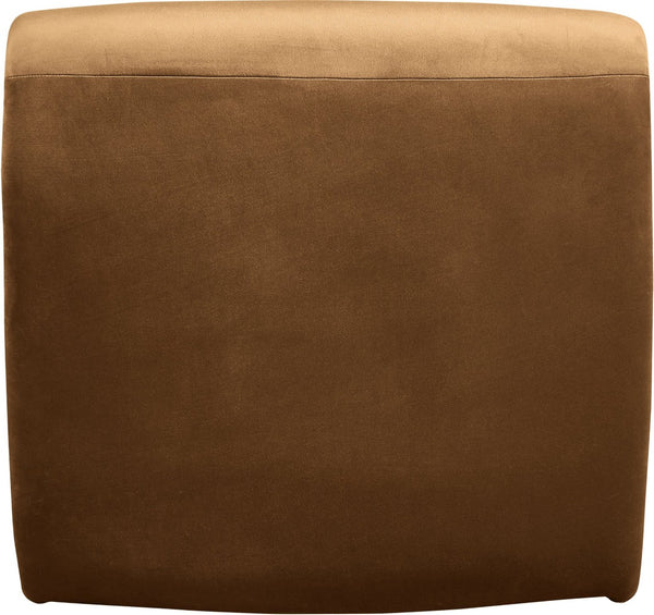 Meridian Furniture Nouveau Sculptural Velvet Accent Chair with Organic Curved Form for Modern Living Rooms Saddle 33022Saddle