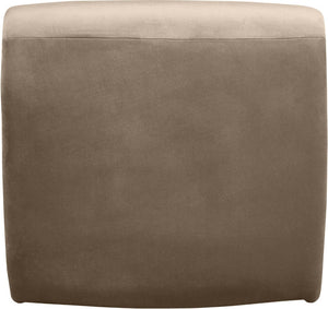 Meridian Furniture Nouveau Sculptural Velvet Accent Chair with Organic Curved Form for Modern Living Rooms Taupe 33022Taupe
