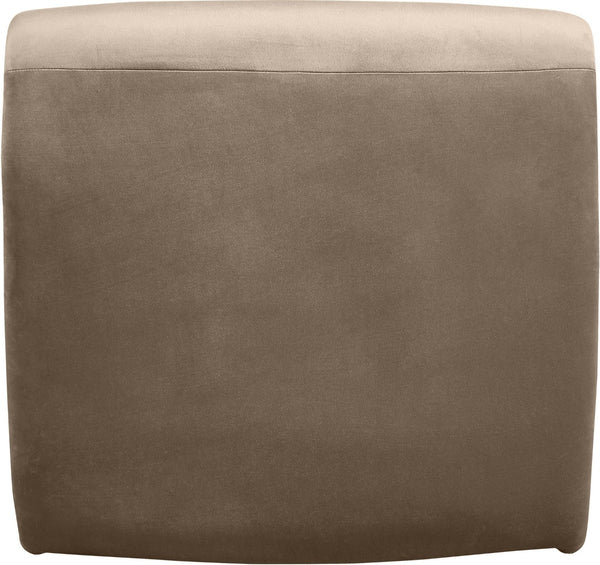 Meridian Furniture Nouveau Sculptural Velvet Accent Chair with Organic Curved Form for Modern Living Rooms Taupe 33022Taupe