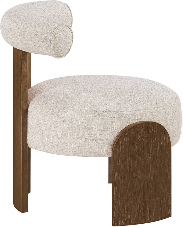 Meridian Furniture Calder Linen Accent Chair with Solid Wood Frame for Modern Scandinavian Living Room Comfort Style A Beige 33023Beige