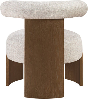 Meridian Furniture Calder Linen Accent Chair with Solid Wood Frame for Modern Scandinavian Living Room Comfort Style A Beige 33023Beige