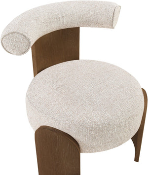 Meridian Furniture Calder Linen Accent Chair with Solid Wood Frame for Modern Scandinavian Living Room Comfort Style A Beige 33023Beige