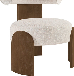 Meridian Furniture Calder Linen Accent Chair with Solid Wood Frame for Modern Scandinavian Living Room Comfort Style A Beige 33023Beige