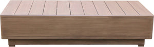 Meridian Furniture Solace Solid Acacia Outdoor Coffee Table with Thermowood Treatment for Patio Lounges 33026-CT