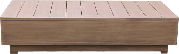 Meridian Furniture Solace Solid Acacia Outdoor Coffee Table with Thermowood Treatment for Patio Lounges 33026-CT
