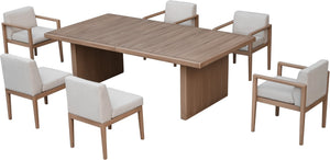 Meridian Furniture Solace Solid Acacia Outdoor Dining Table Thermowood Treated for Weather Resistance 33026-DT
