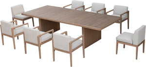 Meridian Furniture Solace Solid Acacia Outdoor Dining Table Thermowood Treated for Weather Resistance 33026-DT