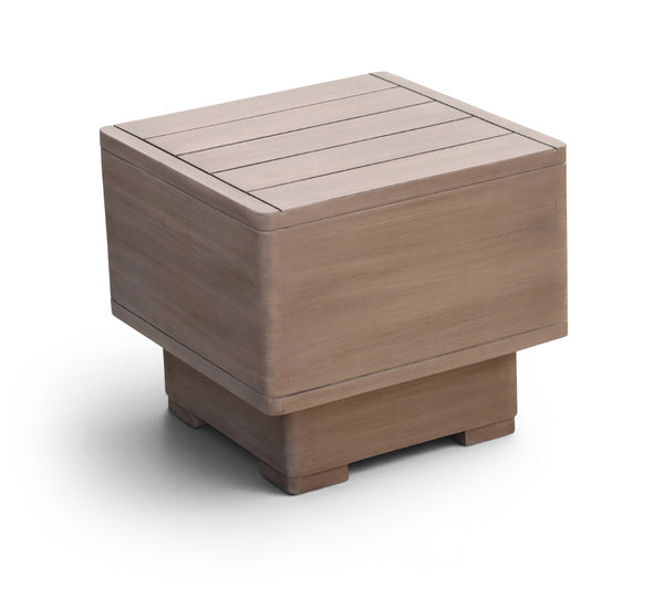 Meridian Furniture Solace Solid Acacia Outdoor Side Table Thermowood Treated for Weather Resistant Patios 33026-ET