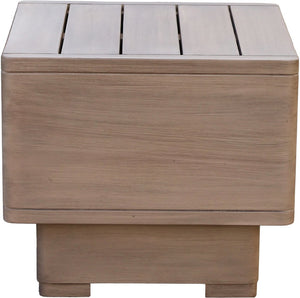 Meridian Furniture Solace Solid Acacia Outdoor Side Table Thermowood Treated for Weather Resistant Patios 33026-ET