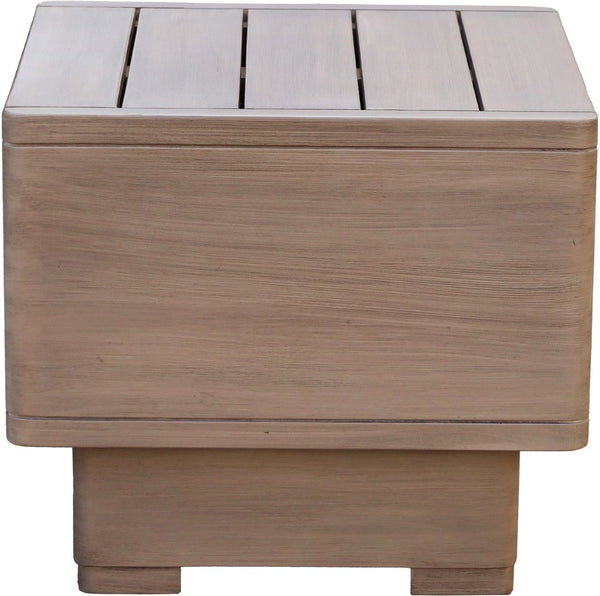 Meridian Furniture Solace Solid Acacia Outdoor Side Table Thermowood Treated for Weather Resistant Patios 33026-ET