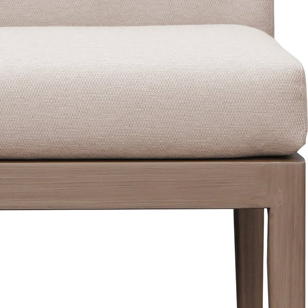 Meridian Furniture Solace Acacia Wood Outdoor Dining Chair with Weather Resistant Olefin Cushion for Patio Spaces Beige 33026Beige-SC