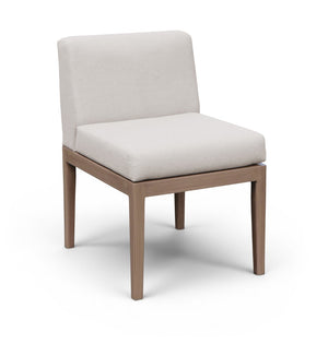 Meridian Furniture Solace Acacia Wood Outdoor Dining Chair with Weather Resistant Olefin Cushion for Patio Spaces Cream 33026Cream-SC