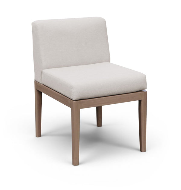 Meridian Furniture Solace Acacia Wood Outdoor Dining Chair with Weather Resistant Olefin Cushion for Patio Spaces Cream 33026Cream-SC