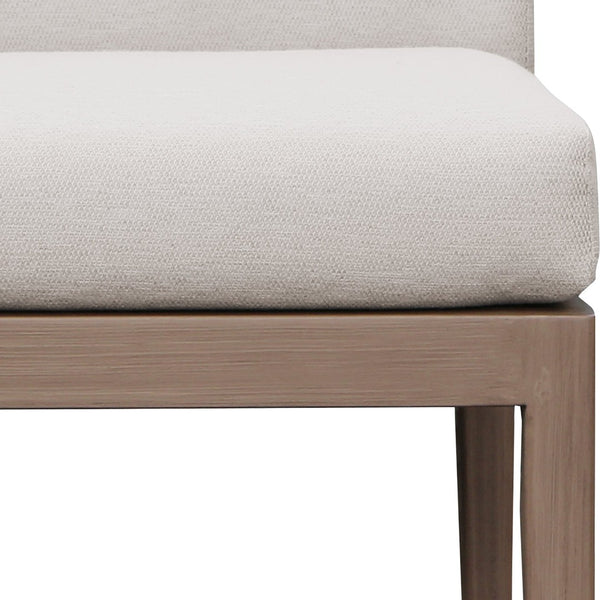 Meridian Furniture Solace Acacia Wood Outdoor Dining Chair with Weather Resistant Olefin Cushion for Patio Spaces Cream 33026Cream-SC