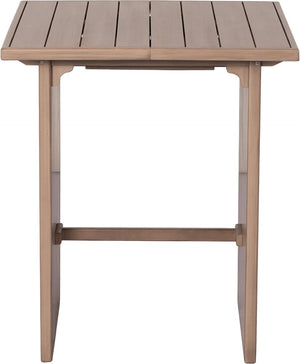 Meridian Furniture Solace Solid Acacia Outdoor Bar Table with Thermowood Treatment for Patio Gatherings 33027-BT
